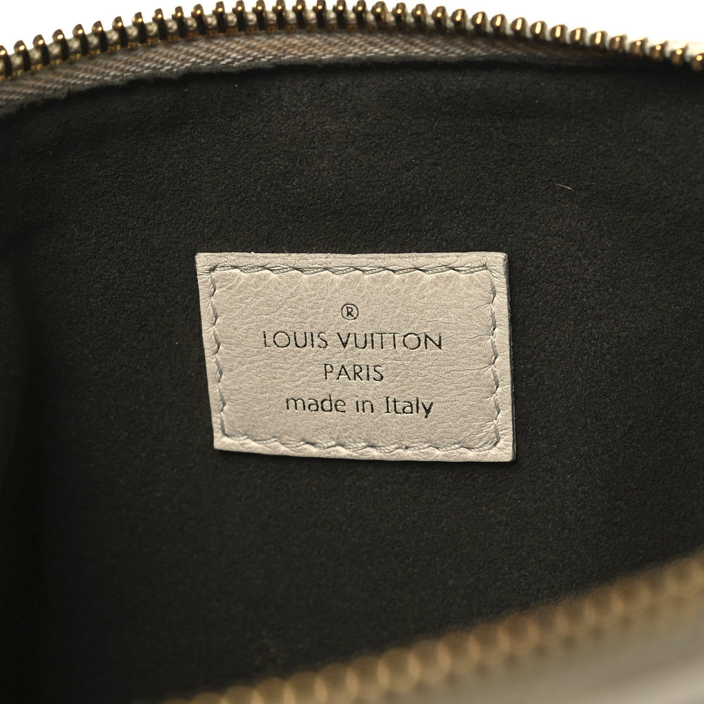 Louis Vuitton Lambskin Embossed Monogram Coussin PM Beige Cream