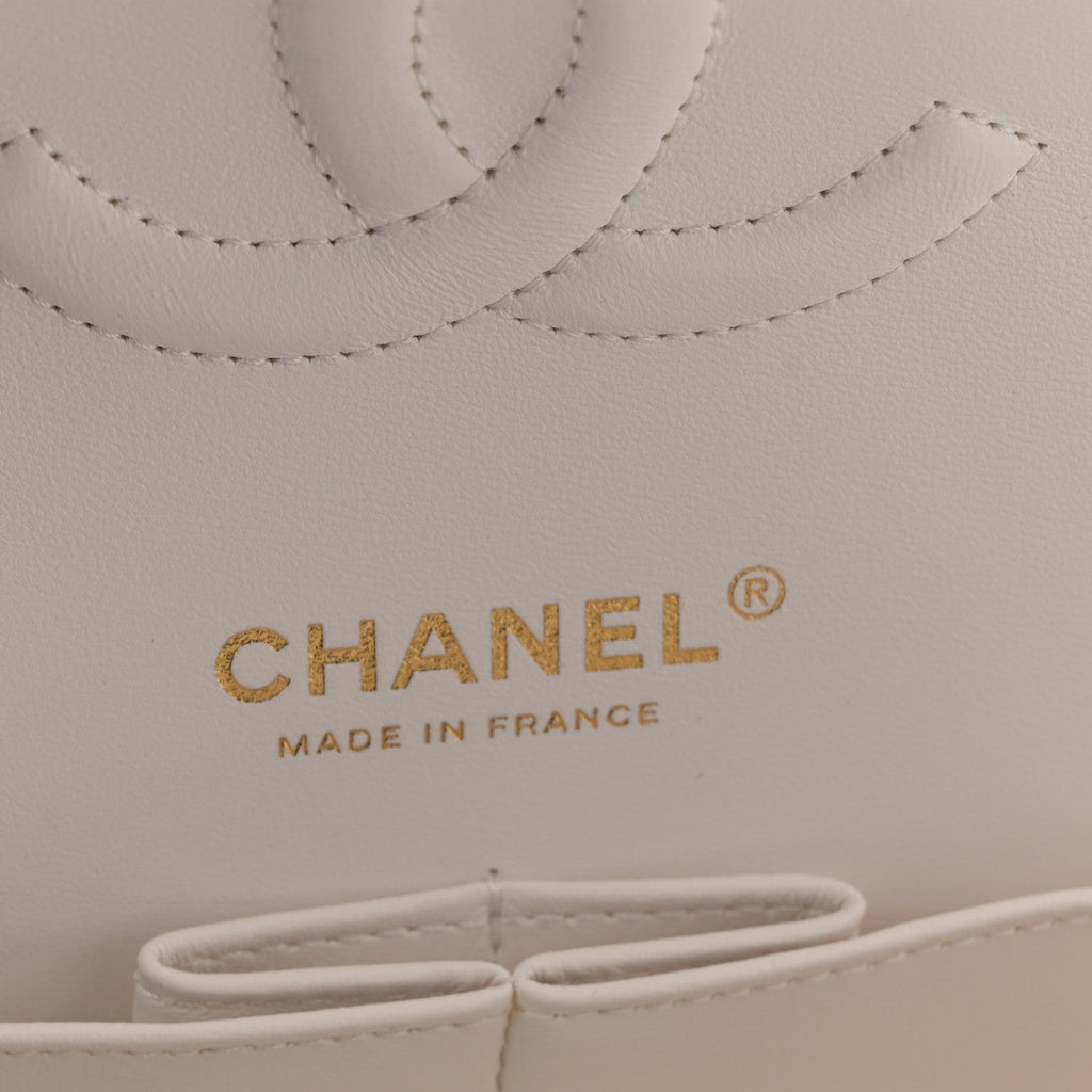 Chanel Caviar Quilted Medium Double Flap White