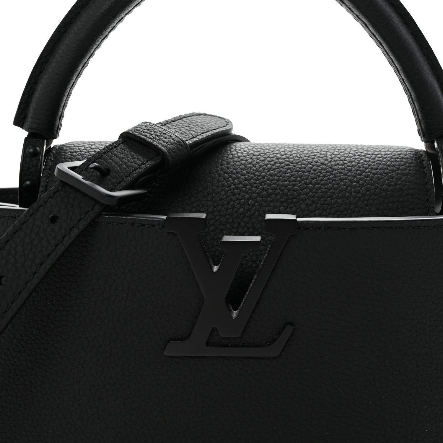 Louis Vuitton Taurillon Capucines East West MM Matte Black
