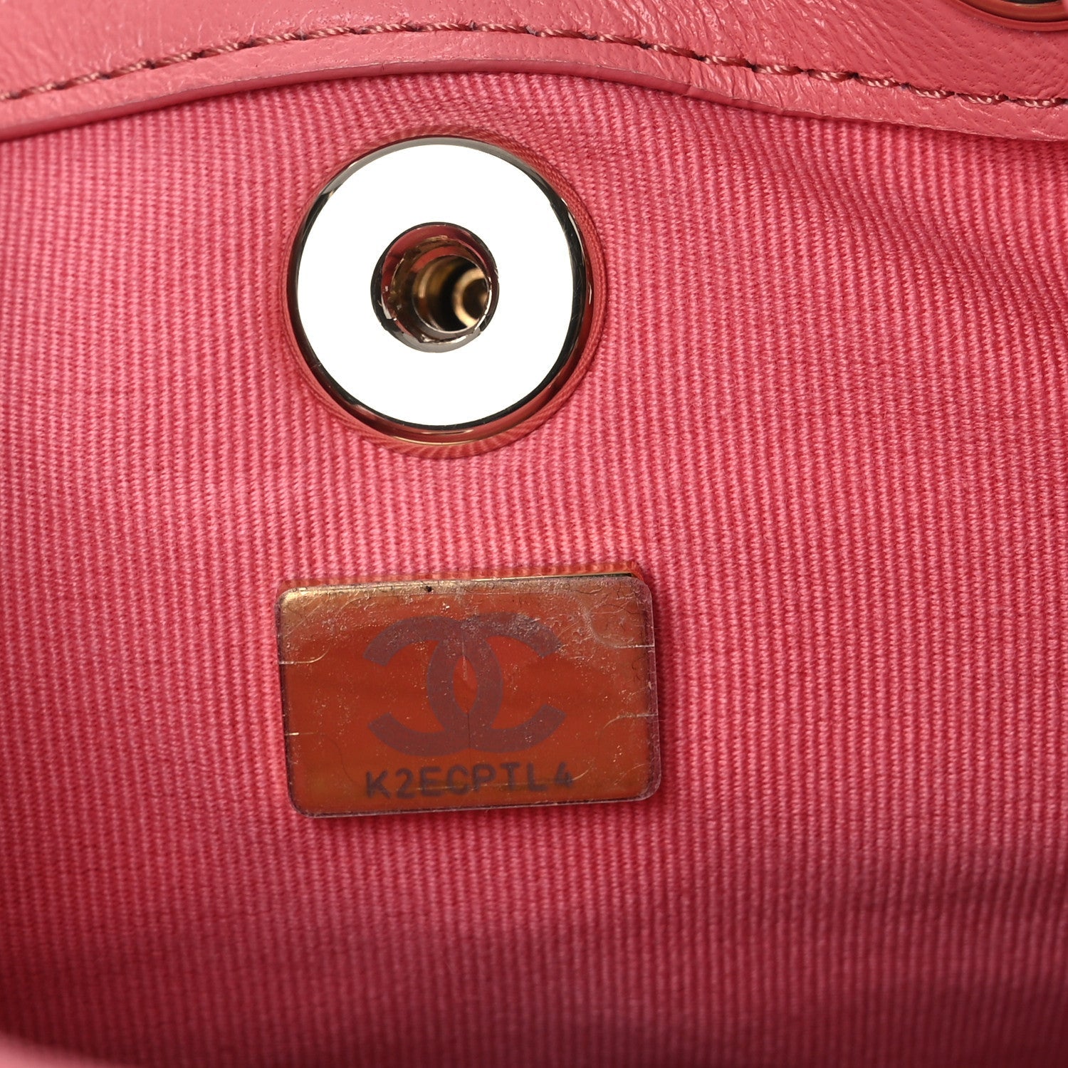 Chanel Lambskin Quilted Small Duma Drawstring Backpack Pink