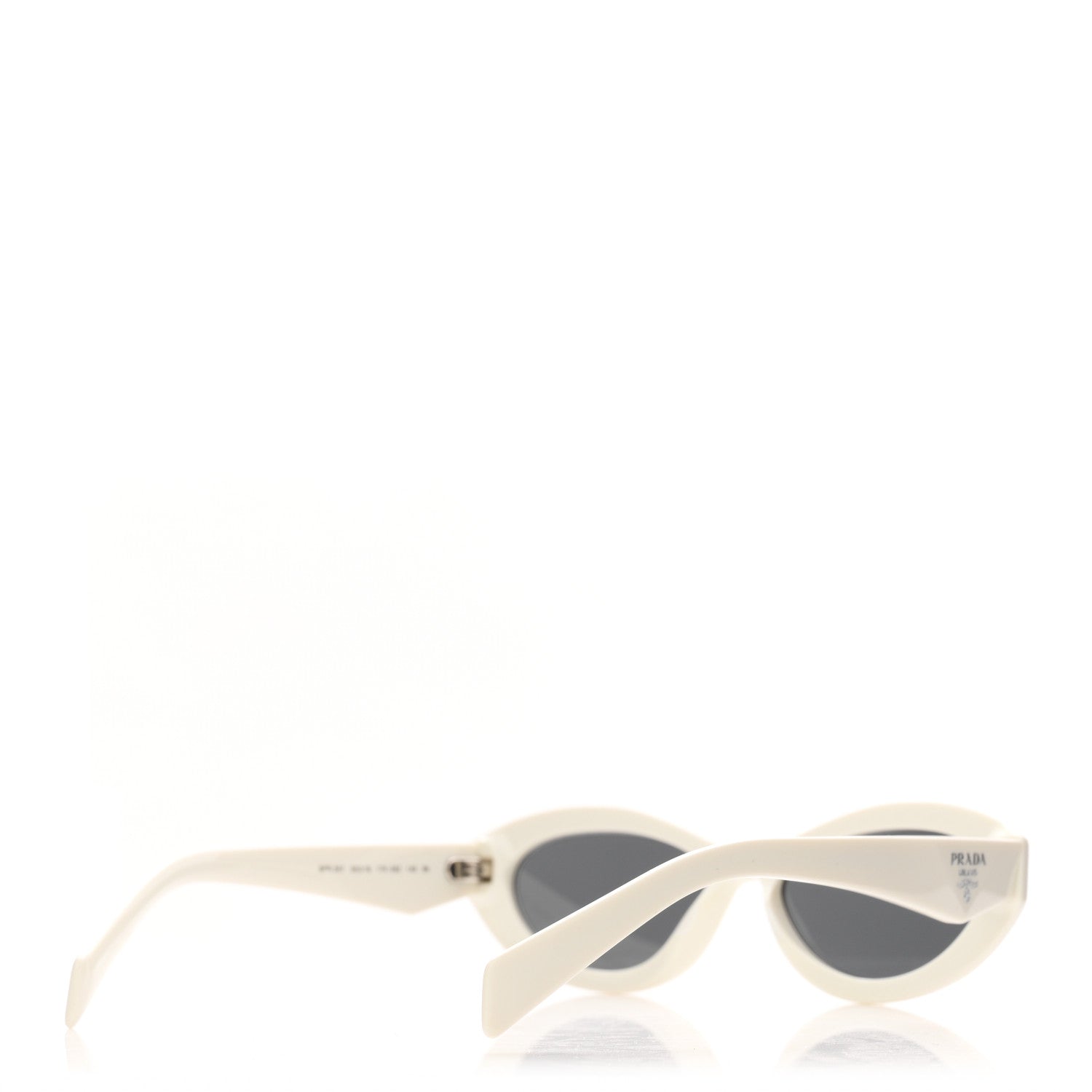 Prada Acetate Oval Sunglasses SPR 26Z Chalk White
