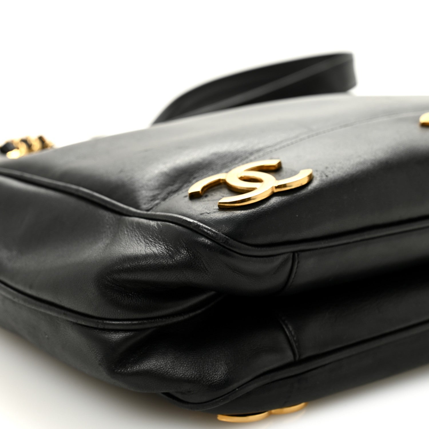 Chanel Lambskin Triple CC Shoulder Bag Black