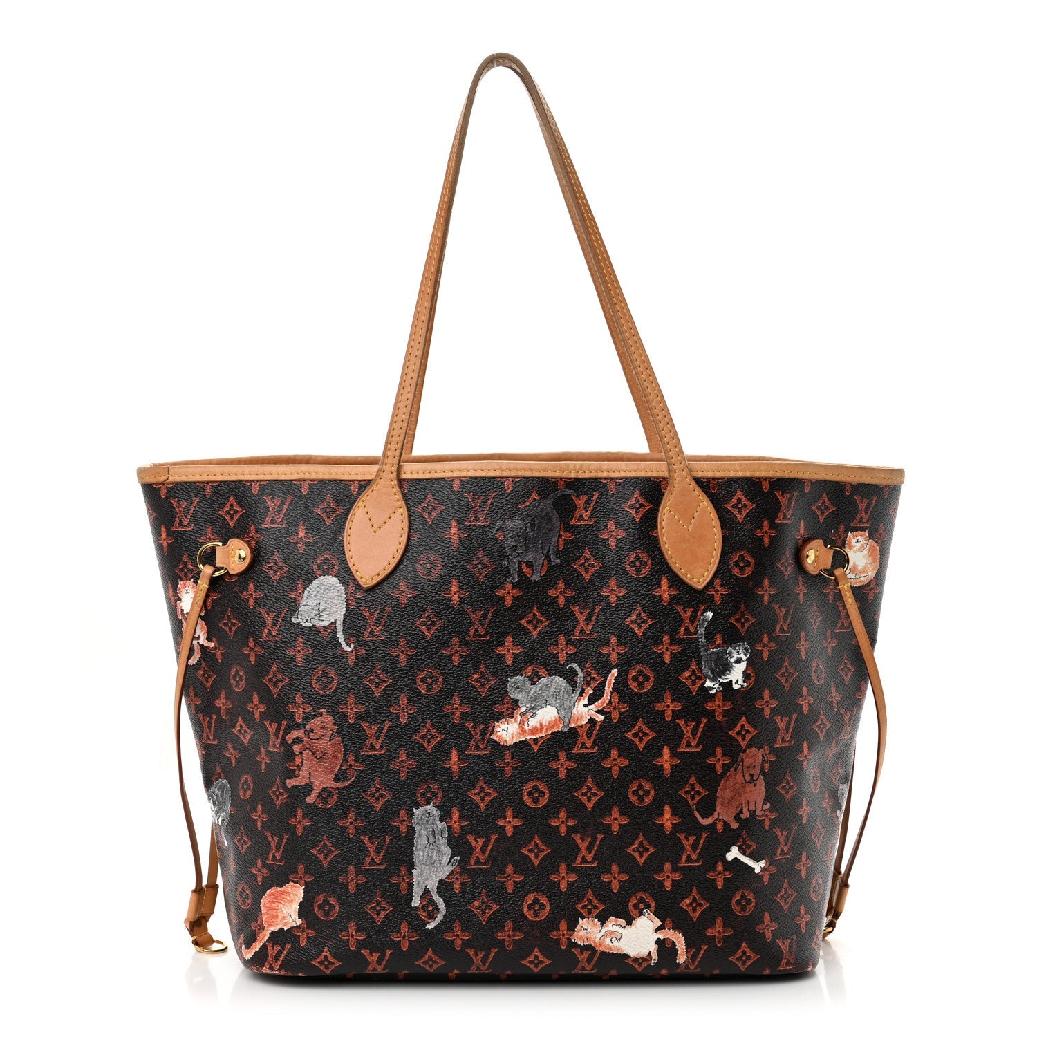 Louis Vuitton Catogram Neverfull MM Marron