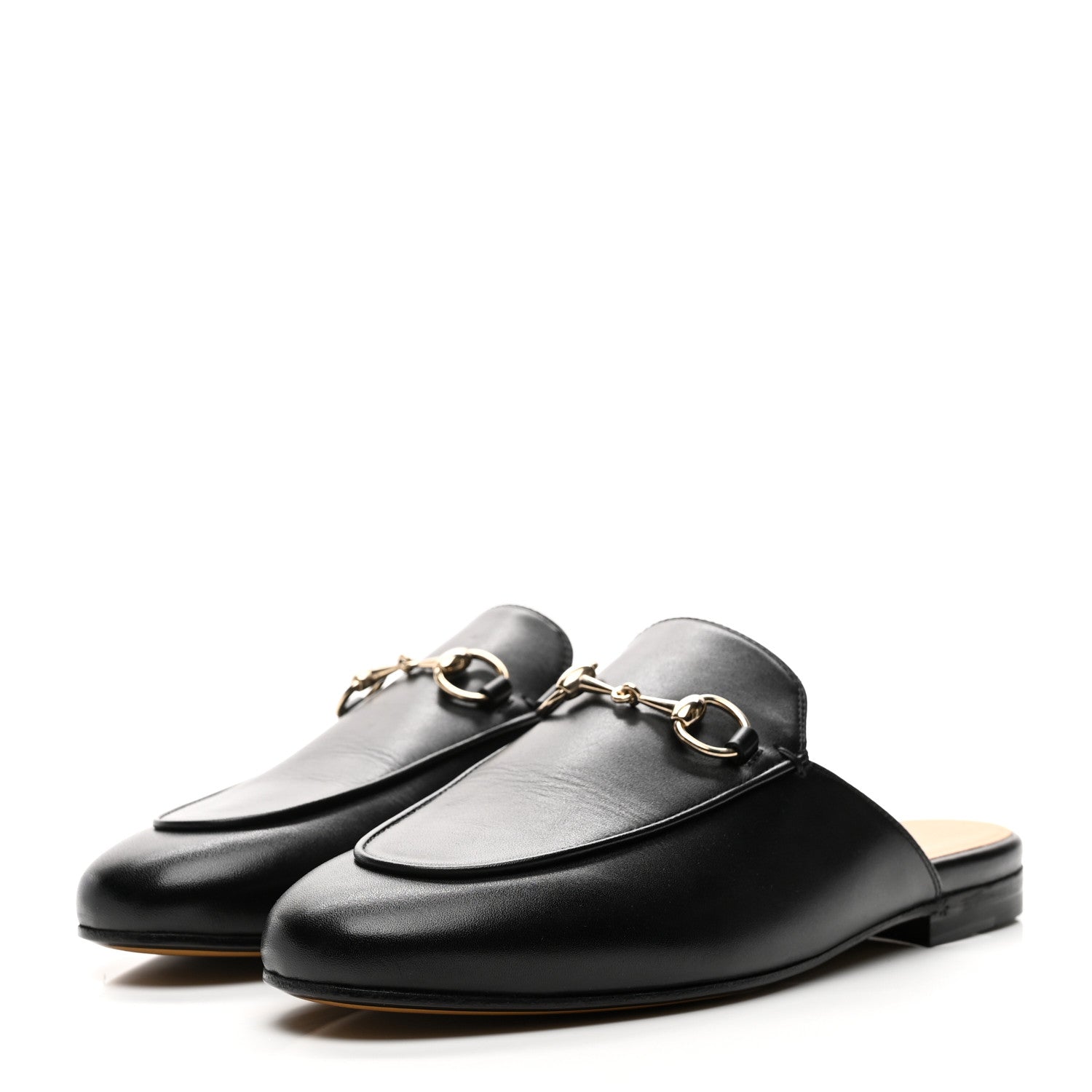 Gucci Calfskin Womens Princetown Slippers 36 Black