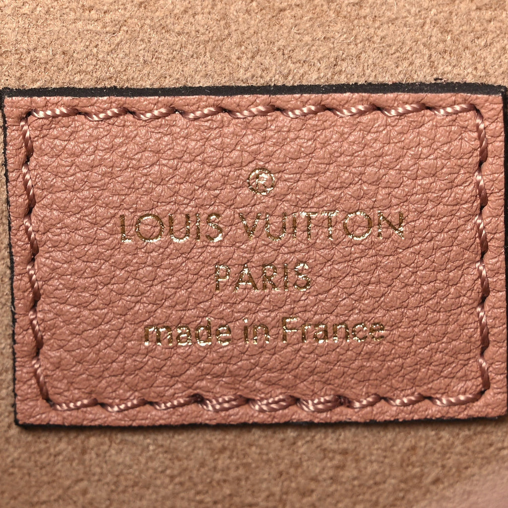Louis Vuitton Grained Calfskin Lockme Chain Bag PM Rose Silk