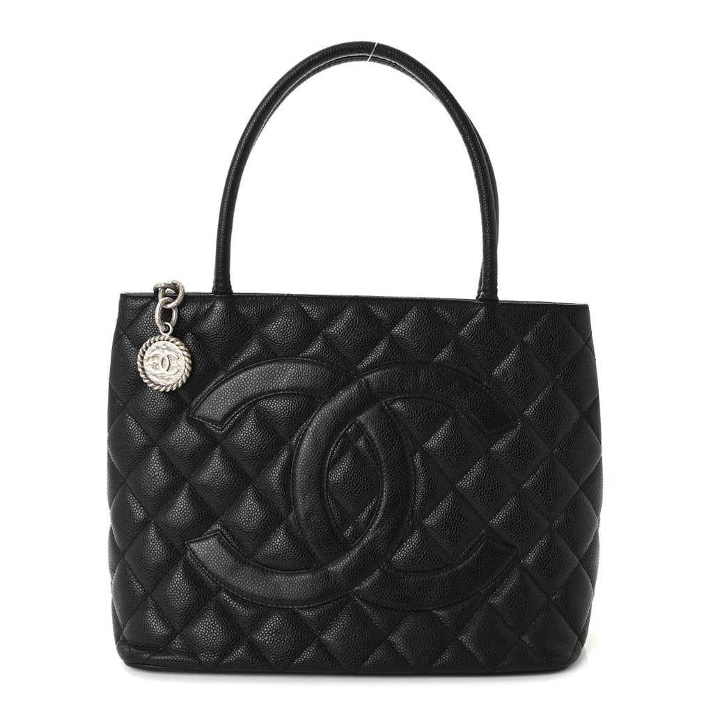 Chanel Caviar Quilted Medallion Tote Black