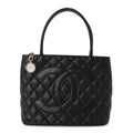 Chanel Caviar Quilted Medallion Tote Black