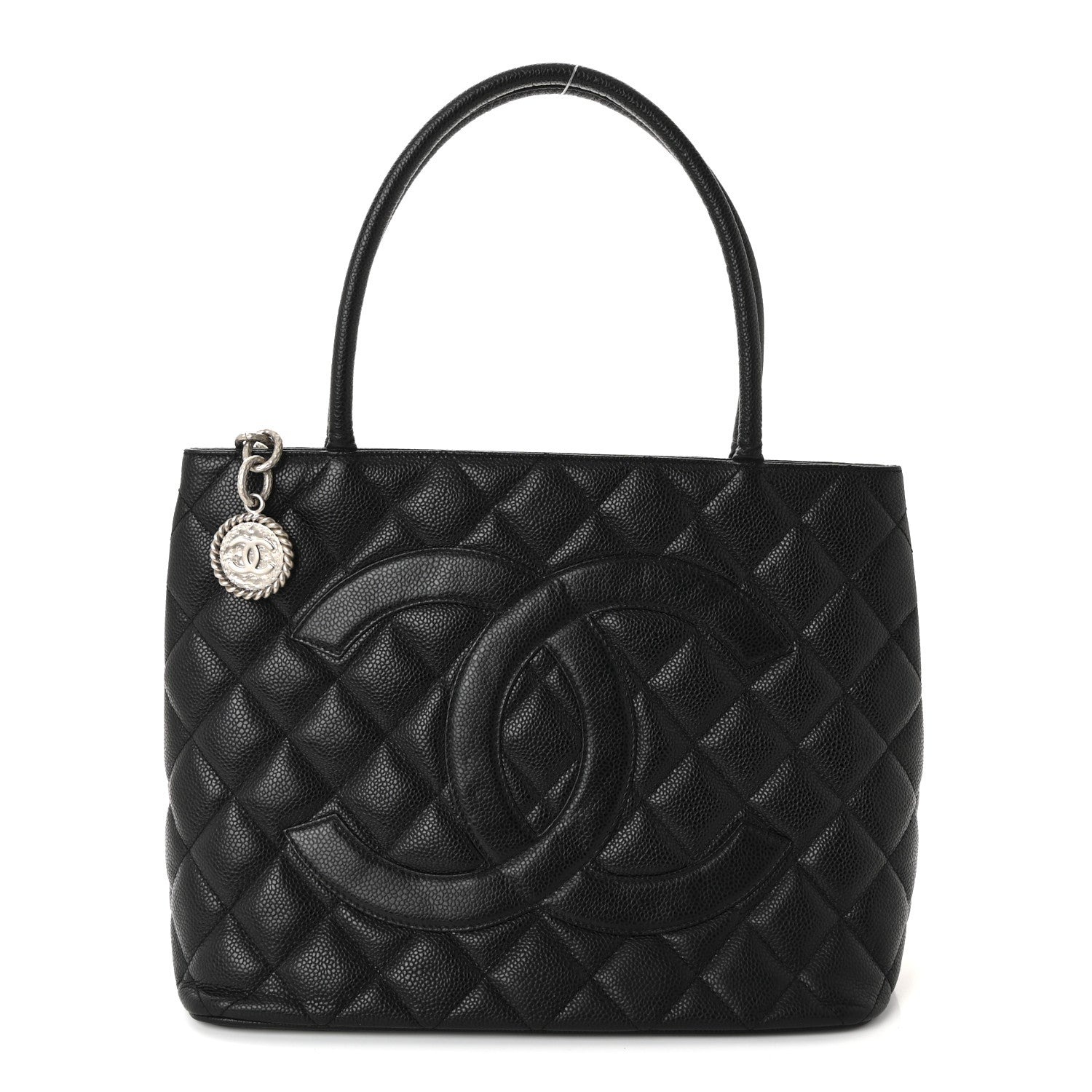 Chanel Caviar Quilted Medallion Tote Black