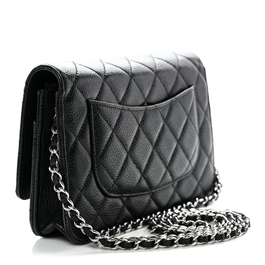 Chanel Caviar Quilted Wallet On Chain WOC Black
