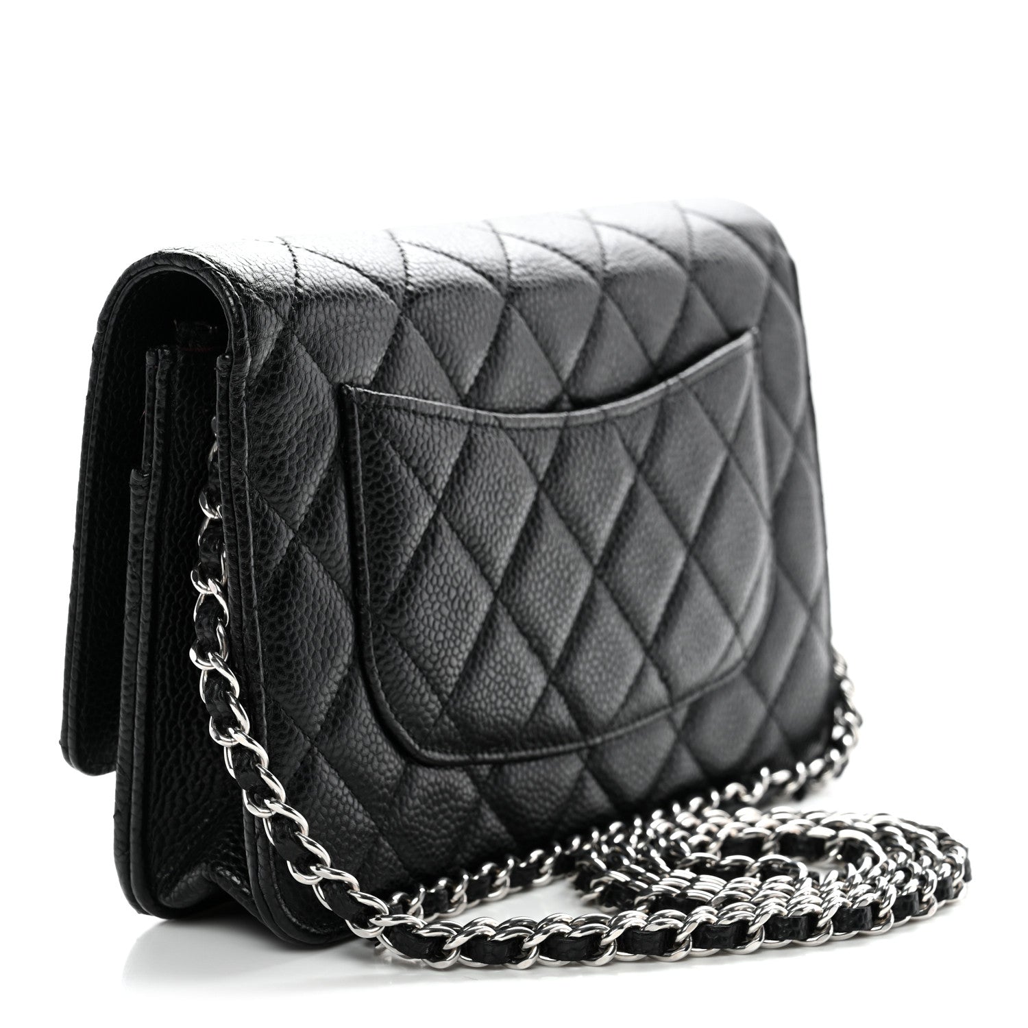 Chanel Caviar Quilted Wallet On Chain WOC Black