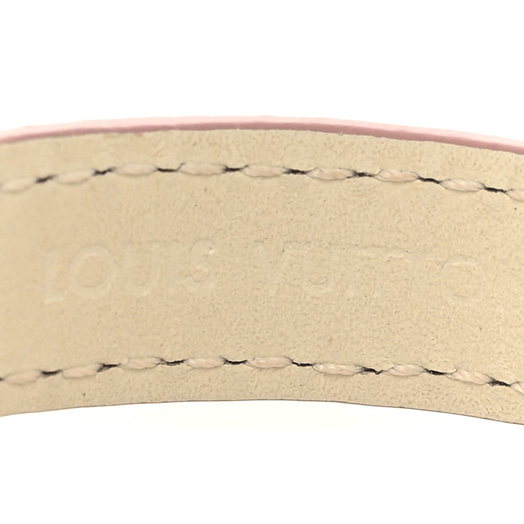 Louis Vuitton Calfskin Iconic Bracelet 17 Rose Poudre