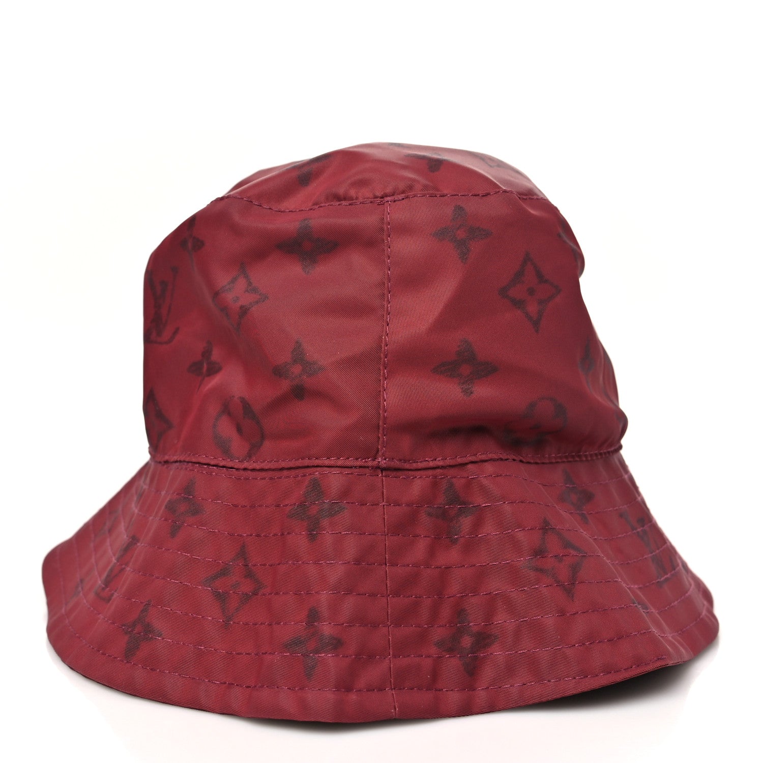 Louis Vuitton LV X Grace Coddington Polymade Monogram Pocket Bucket Hat M Raspberry