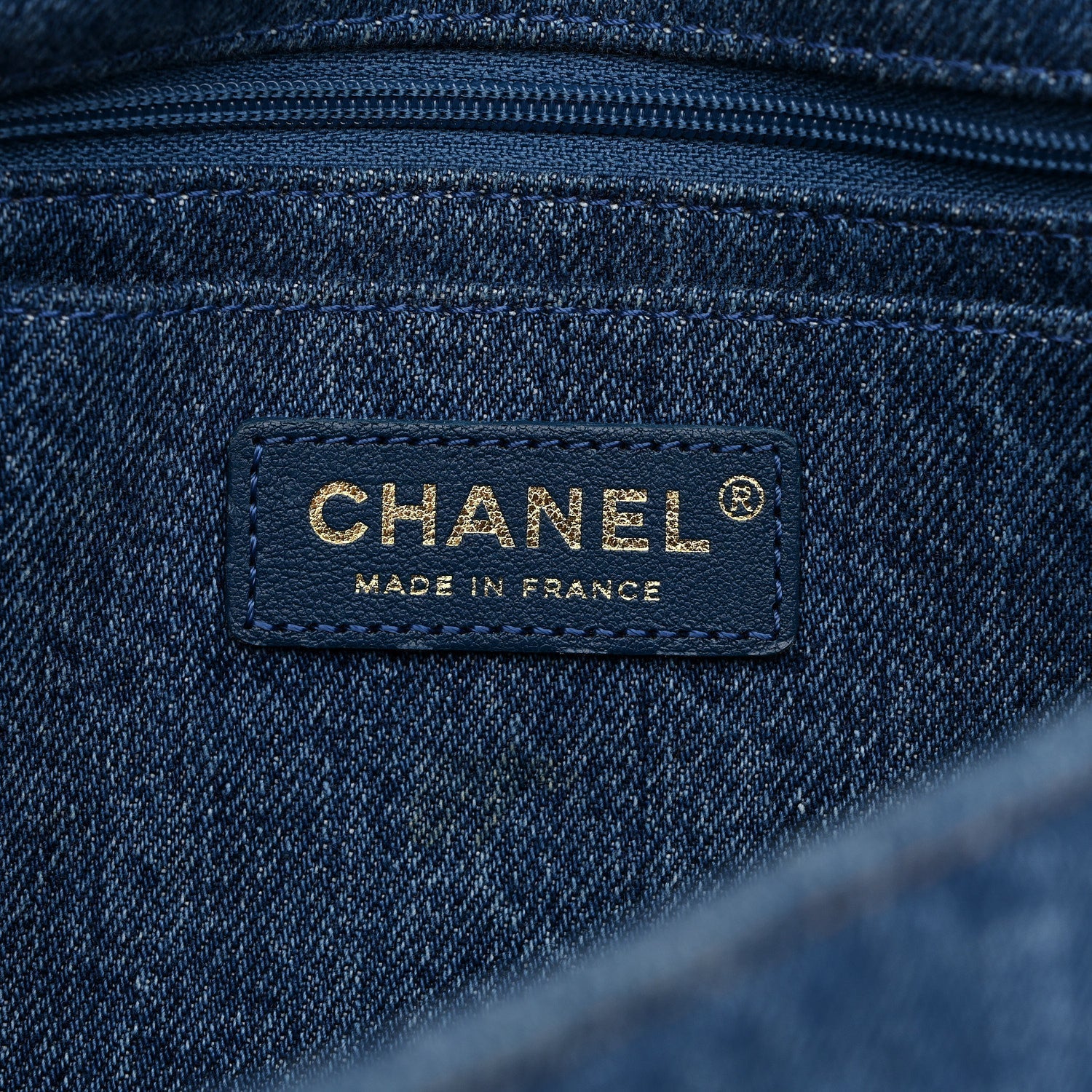 Chanel Denim Shearling Hieroglyph Flap Blue