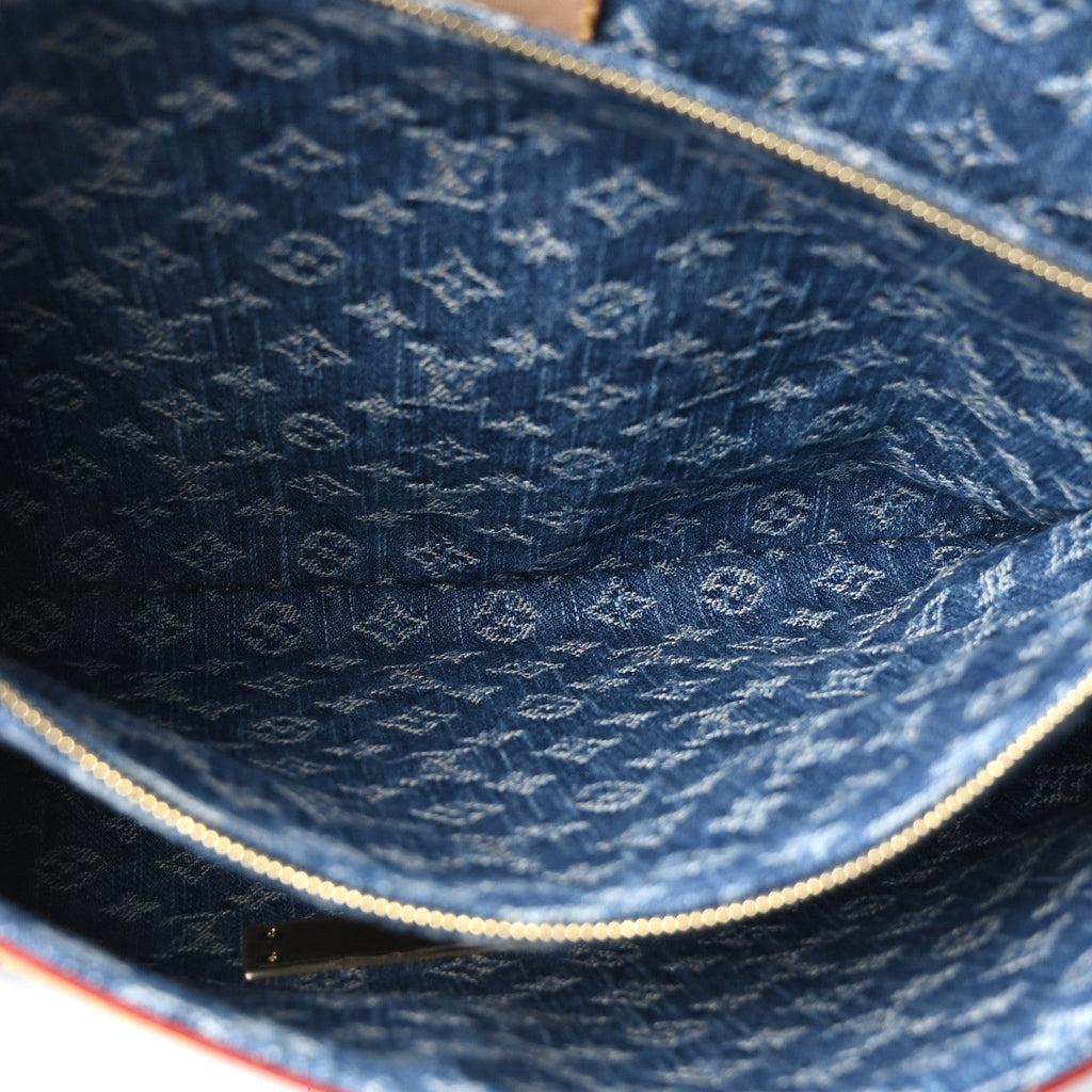 Louis Vuitton Denim Monogram Dauphine Soft GM Blue