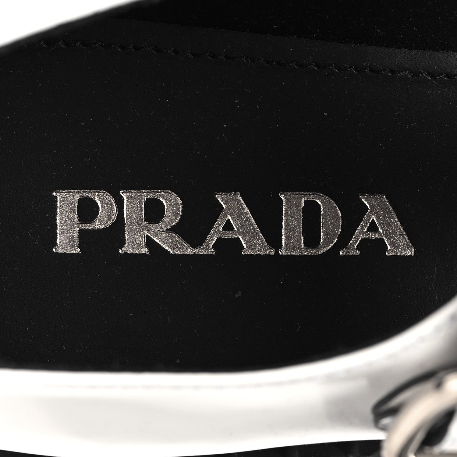 Prada Spazzolato Womens Mary Jane T Strap 40mm Loafers 39.5 White