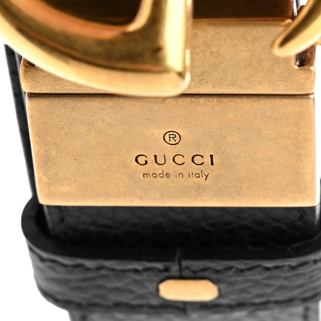 Gucci Calfskin Double G Reversible 37mm Belt 95 38 Black Cocoa