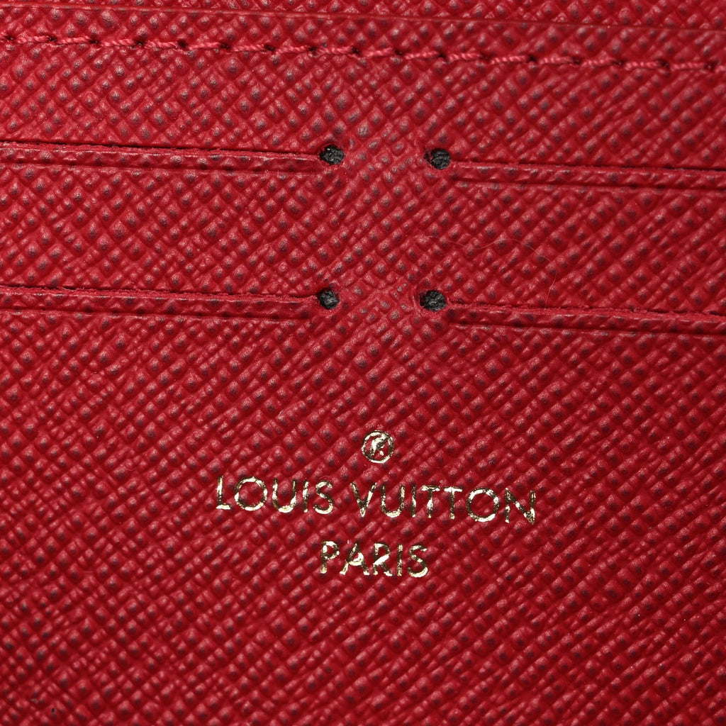 Louis Vuitton Damier Ebene Clemence Wallet Cherry