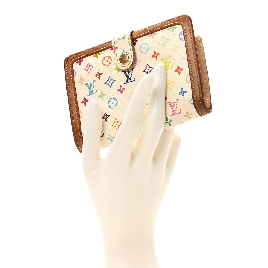 Louis Vuitton Monogram Multicolor French Purse Wallet White