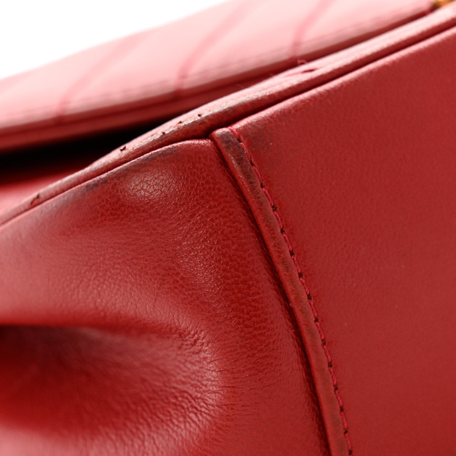 Chanel Lambskin Chevron Quilted Small Pyramid CC Flap Red