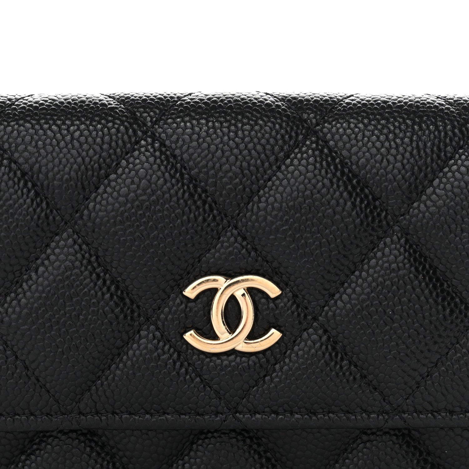 Caviar Quilted Bow Belt Bag Black