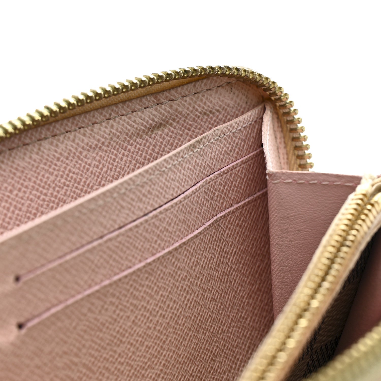Louis Vuitton Damier Azur Clemence Wallet Rose Ballerine