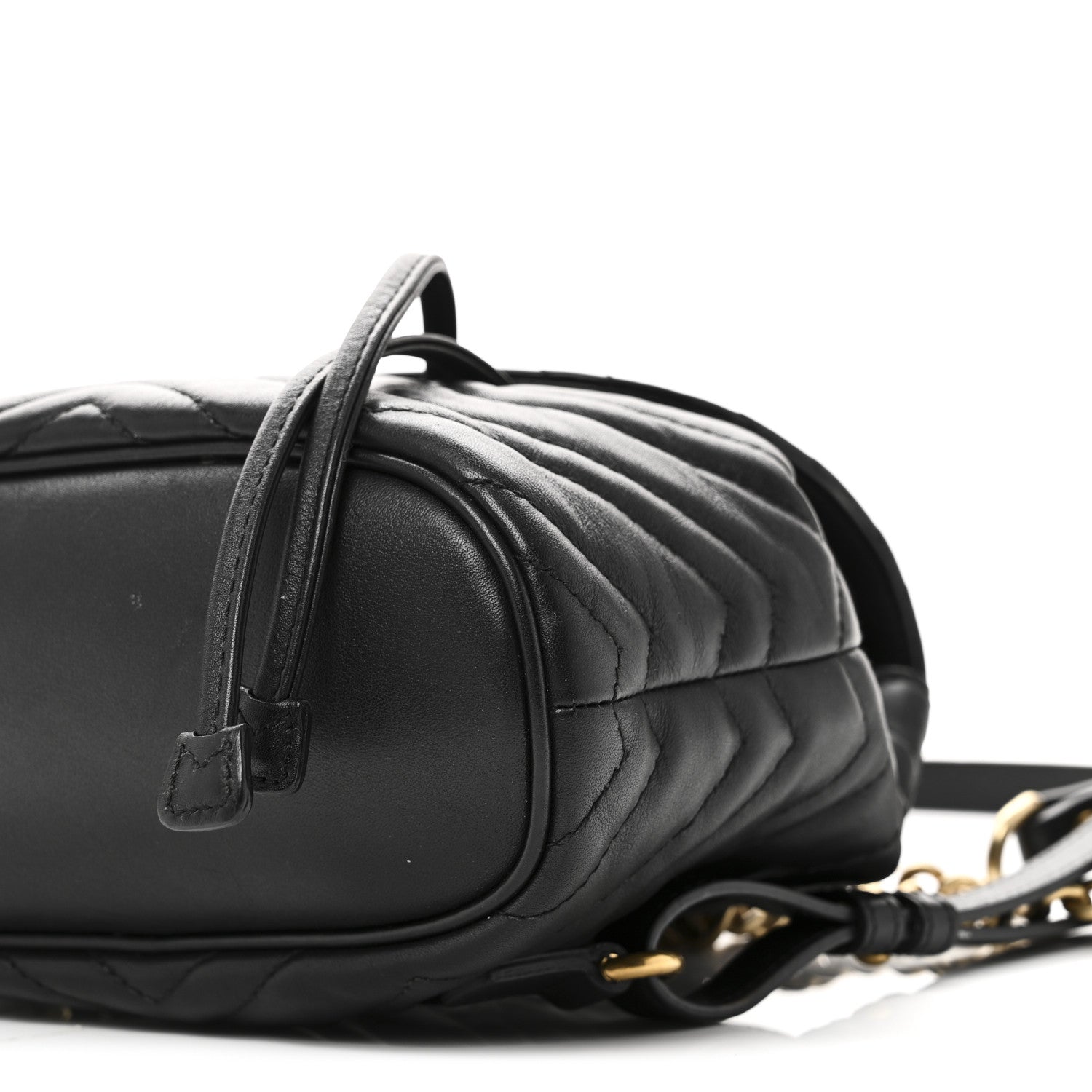 Gucci Calfskin Matelasse GG Marmont Flap Backpack Black