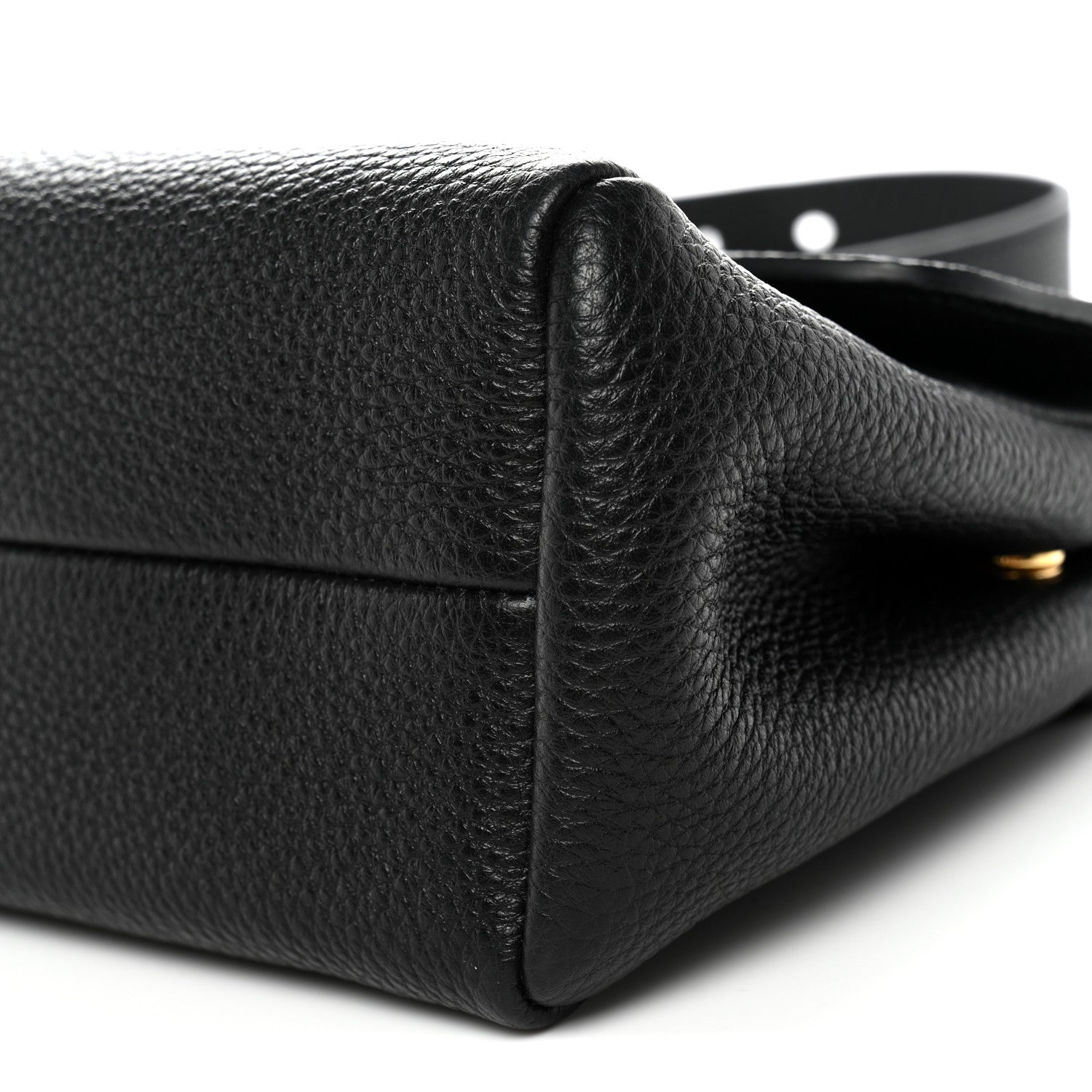 Prada Vitello Daino Soft Flap Shoulder Bag Black