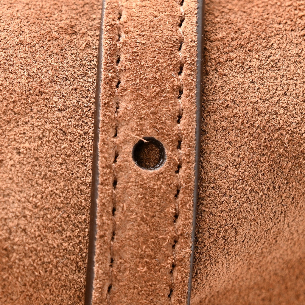Prada Suede Triangle Medium Bonnie Shoulder Bag Cacao