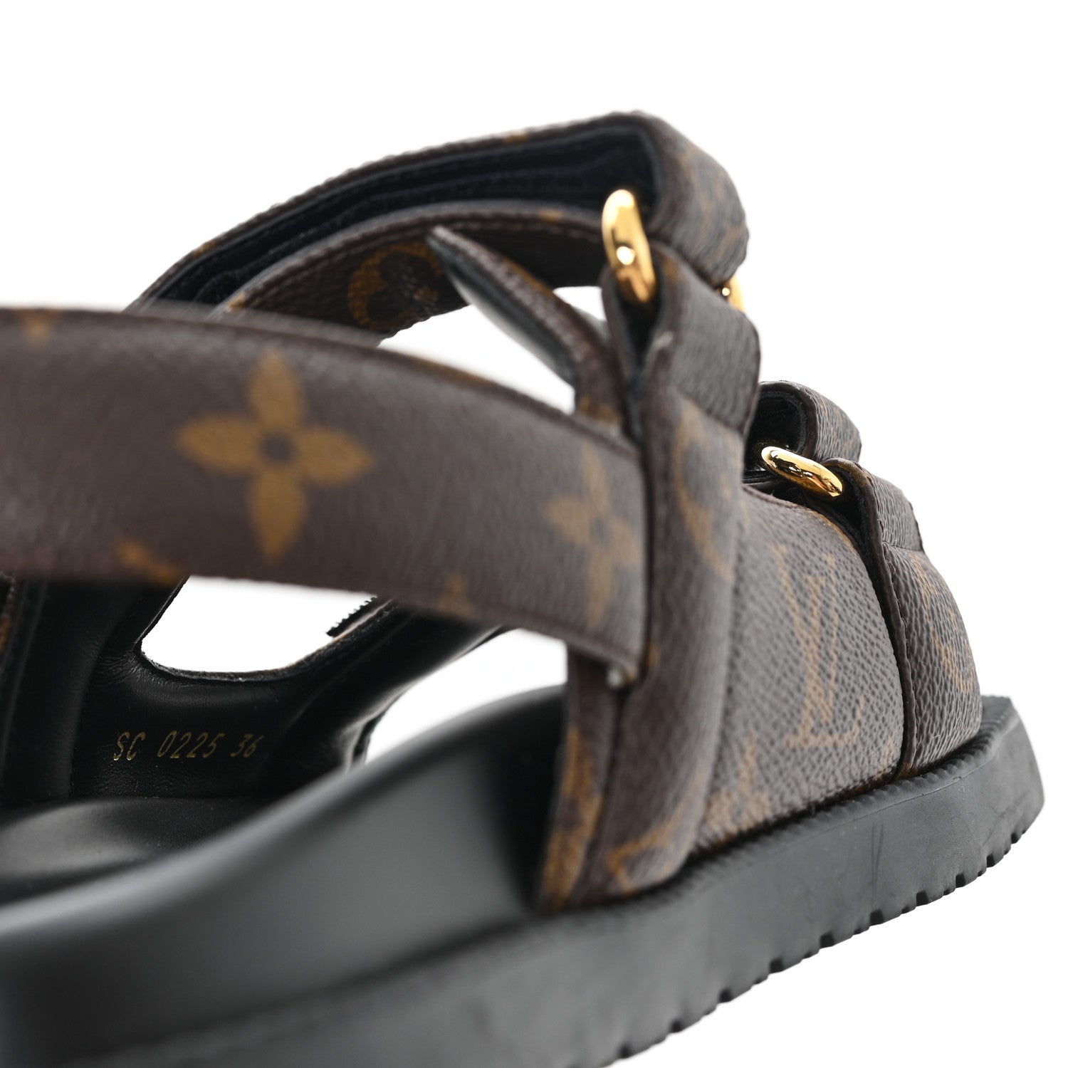 Louis Vuitton Monogram LV Sunset Comfort Flat Sandals 36 Cacao Brown