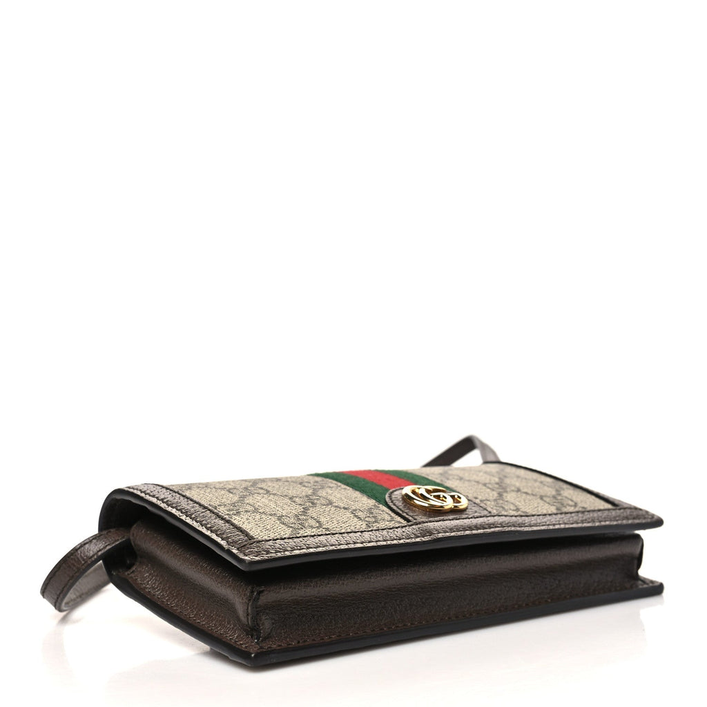 Gucci GG Supreme Monogram Web Ophidia Belt Bag Beige Ebony New Acero