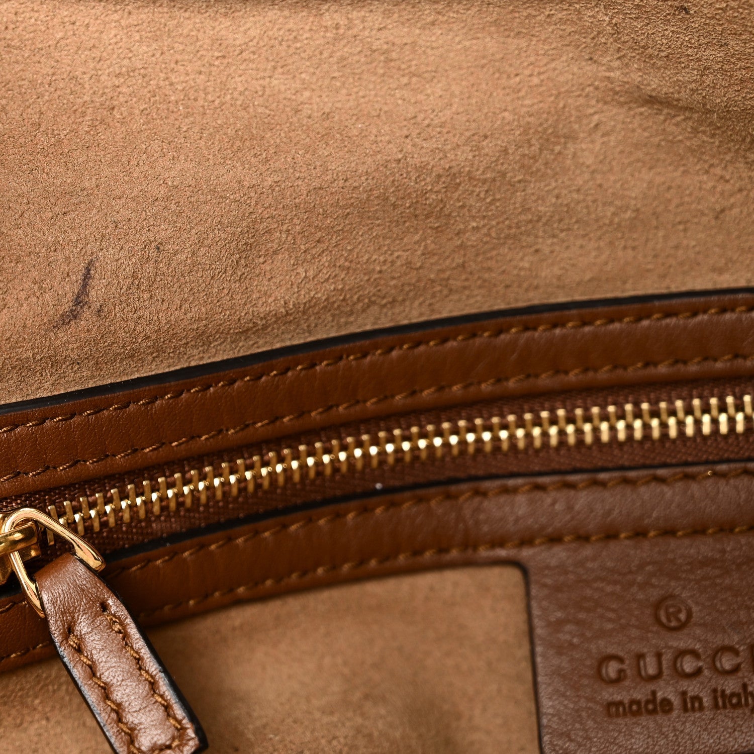 Gucci GG Supreme Monogram Large Linea A Hobo Light Brown