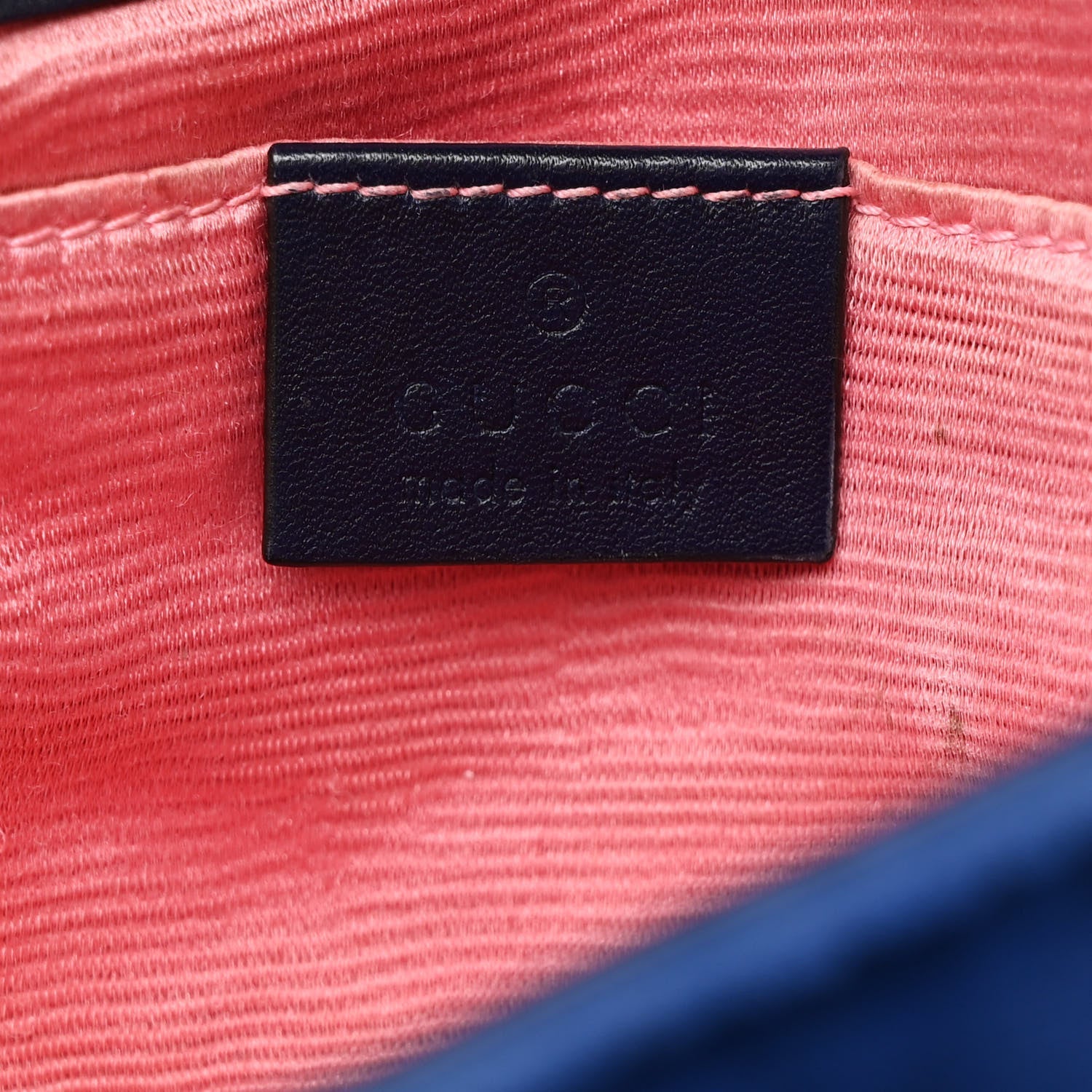 Gucci Velvet Matelasse Mini GG Marmont Shoulder Bag Cobalt Blue