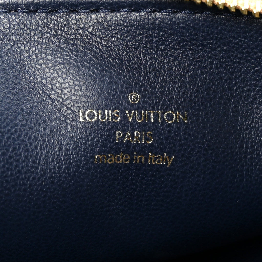 Louis Vuitton Lambskin Embossed Monogram Coussin PM Camel