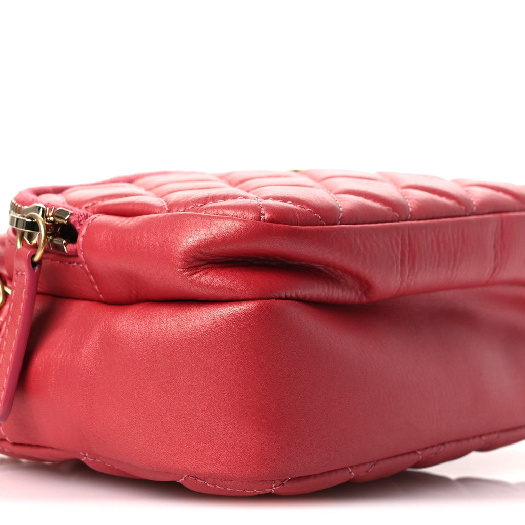 Chanel Calfskin Quilted Day Trips Camera Case Pink