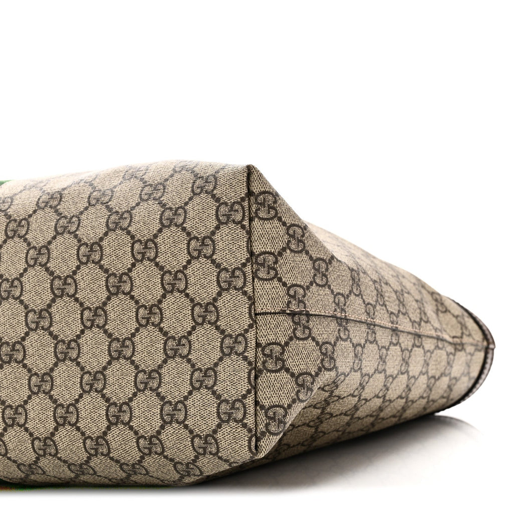 Gucci GG Supreme Monogram Medium Ophidia Shopping Tote Brown