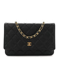 Chanel Caviar Quilted Wallet on Chain WOC Black