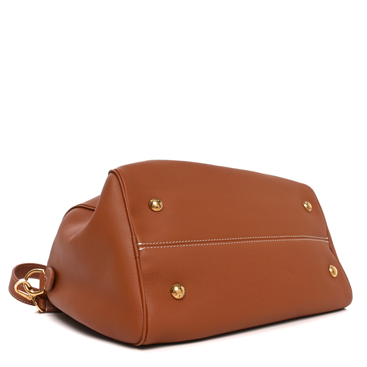 Louis Vuitton Grained Calfskin Low Key Speedy 30 Cognac