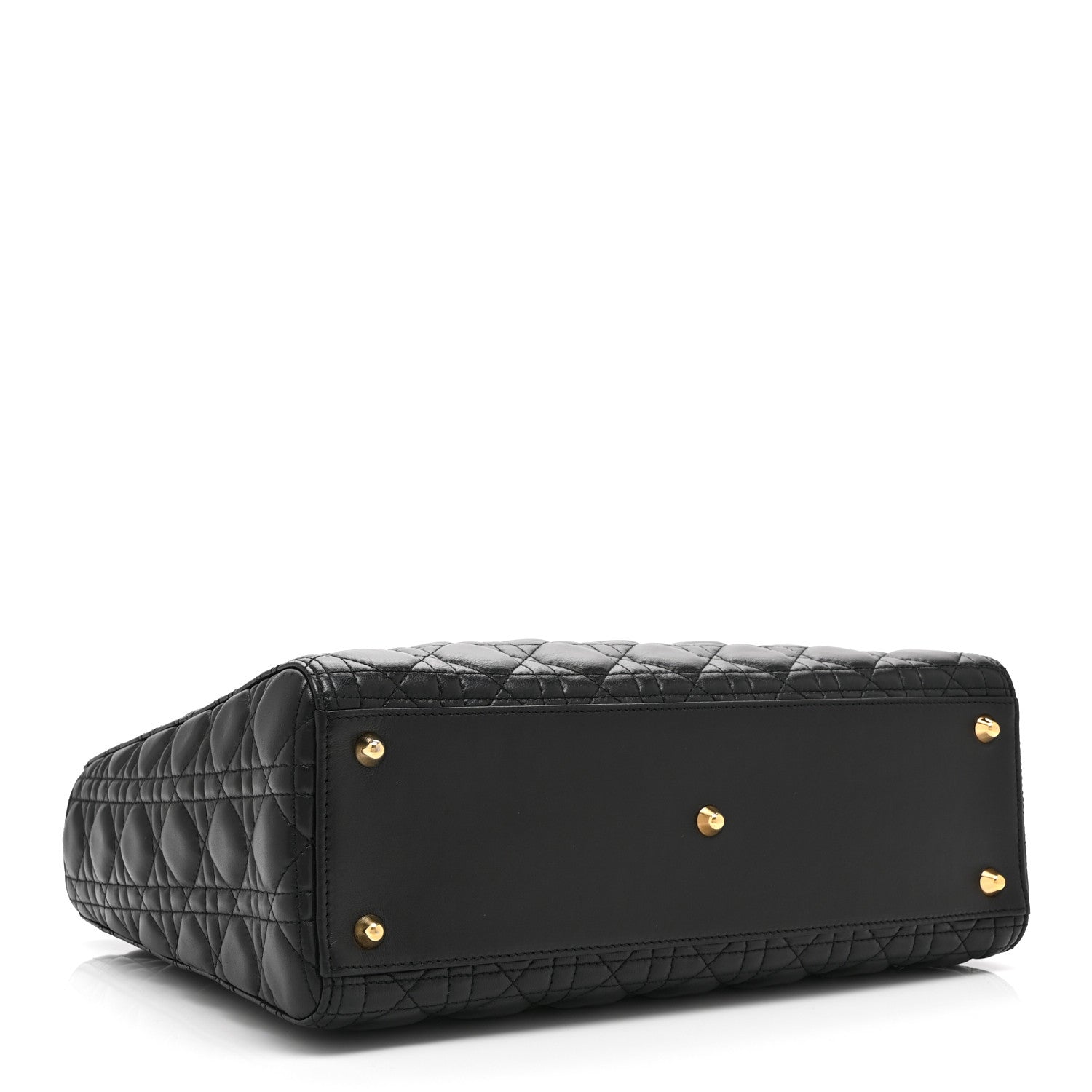 Christian Dior Lambskin Cannage Large Lady Dior Black