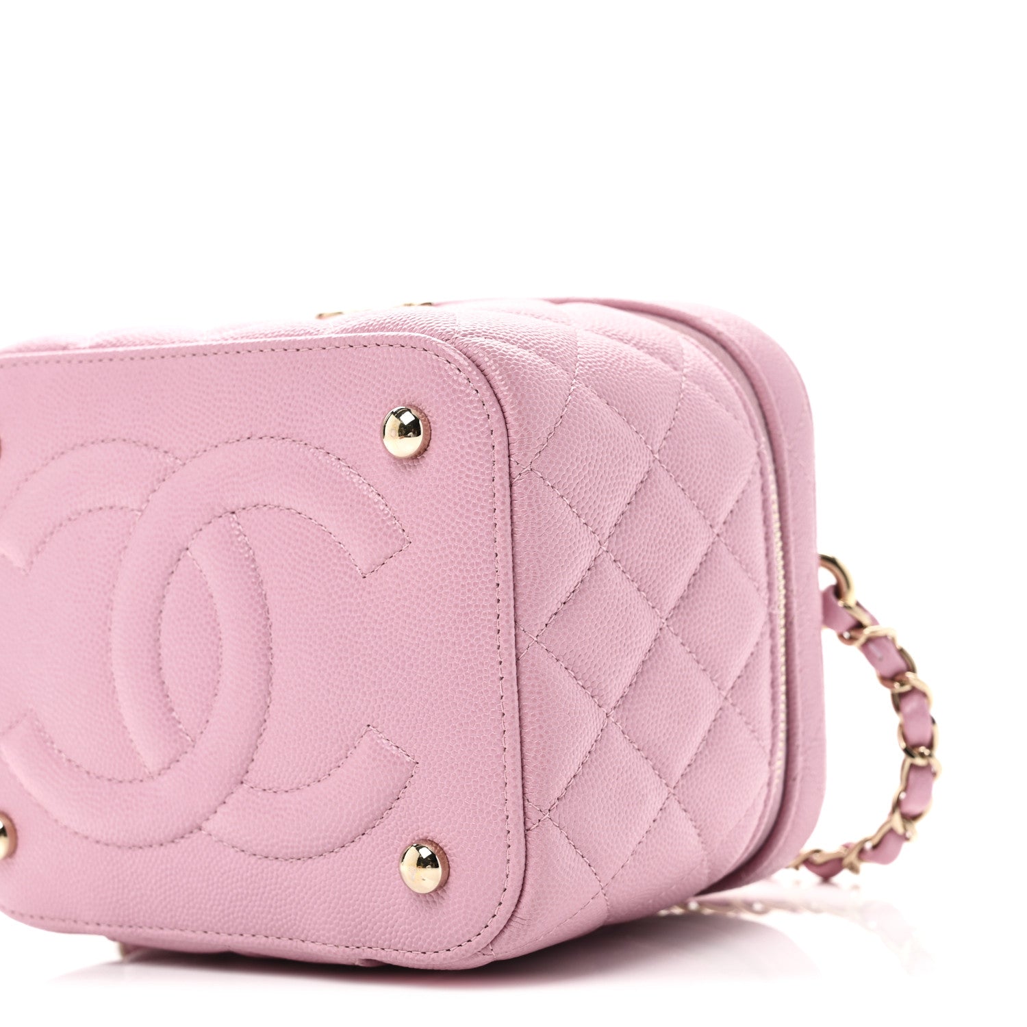 Chanel Caviar Quilted Small CC Vanity Case Pink