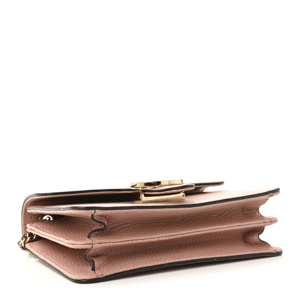 Gucci Dollar Calfskin Small Interlocking G Shoulder Bag Soft Pink