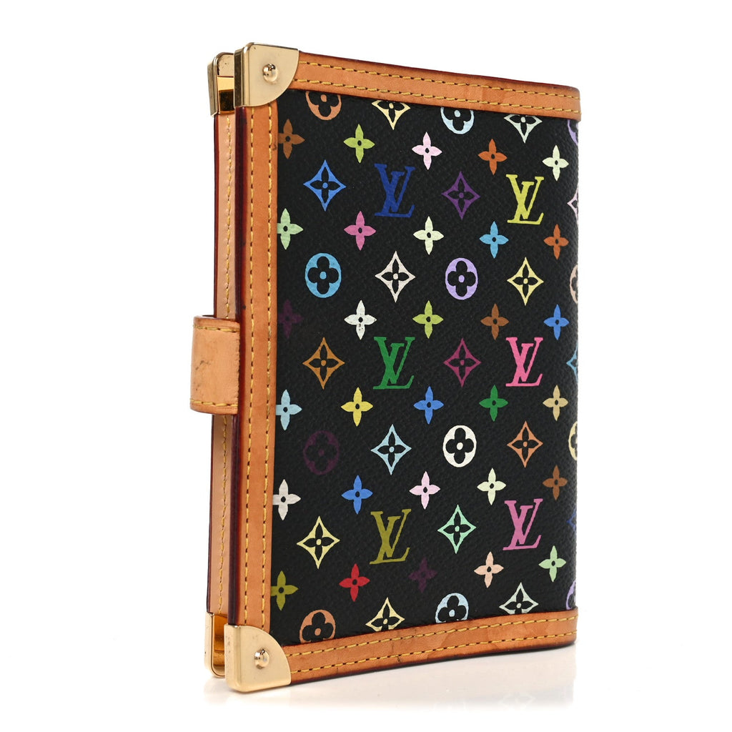 Louis Vuitton Monogram Multicolor Small Ring Agenda Cover Black
