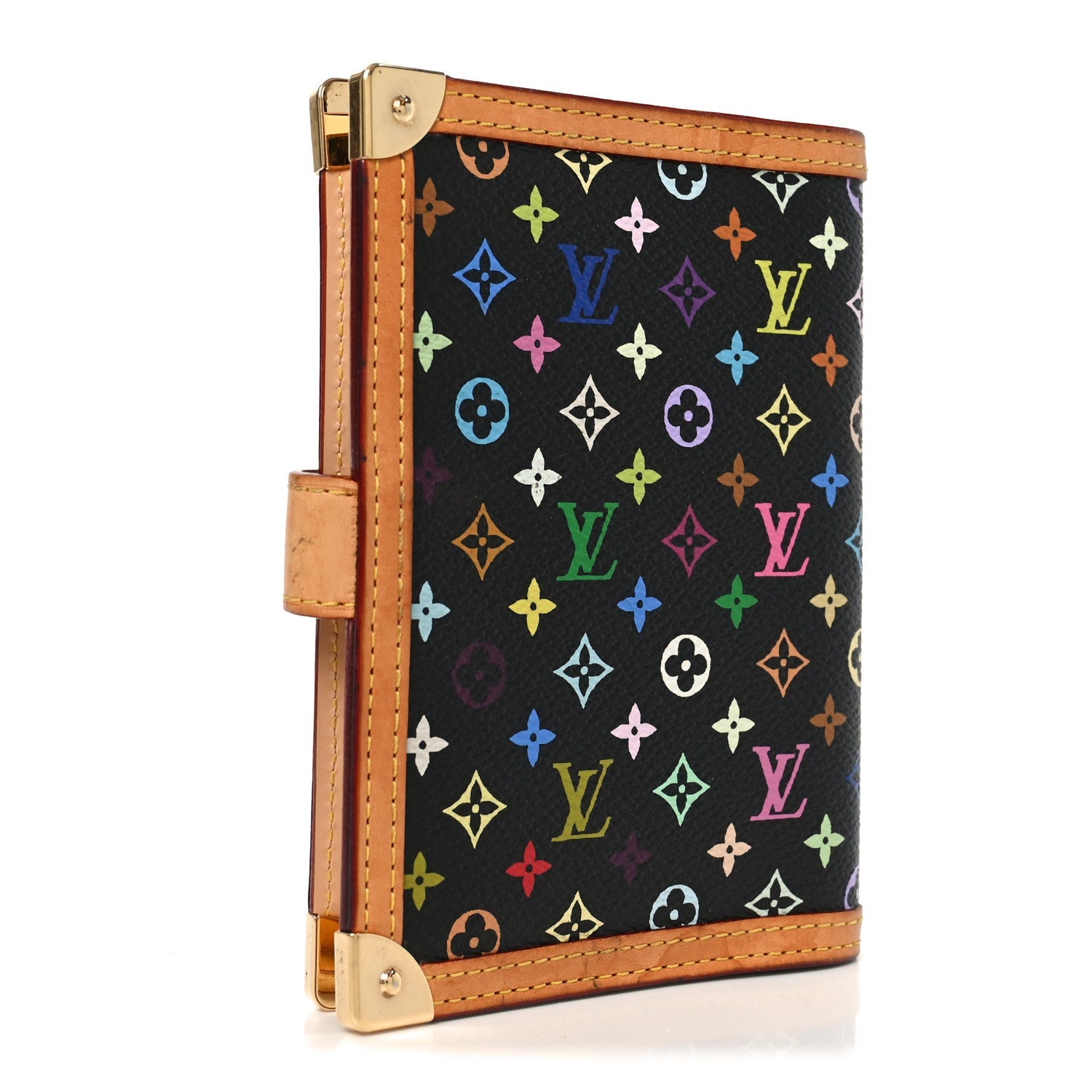 Louis Vuitton Monogram Multicolor Small Ring Agenda Cover Black
