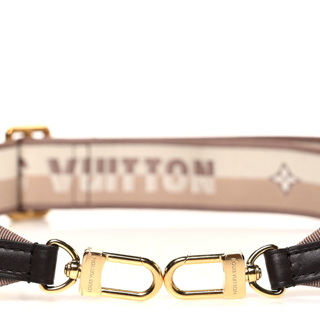Louis Vuitton Jacquard Speedy Bandouliere 20 Shoulder Strap Beige Brown