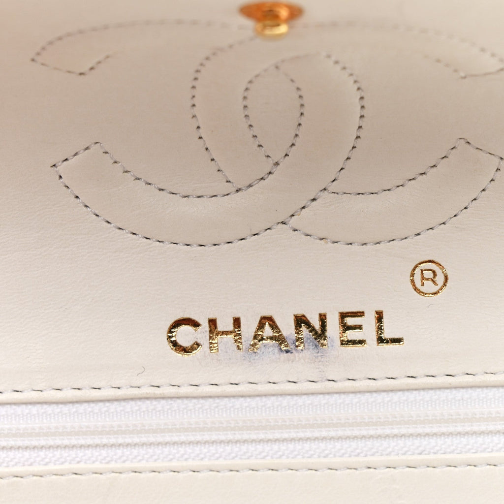 Chanel Lizard Small Double Flap White