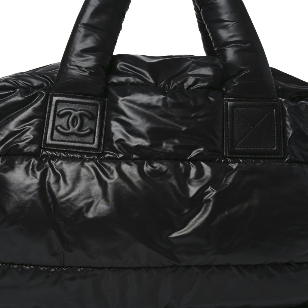 Chanel Nylon Coco Cocoon Large Reversible Tote Black