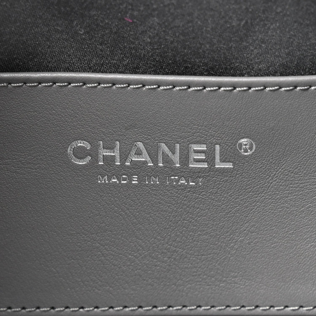 Chanel Metallic Caviar Quilted Mini Chanel 25 Handbag Anthracite