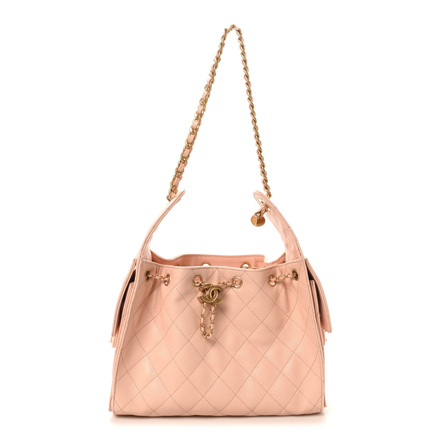 Chanel Caviar Quilted Small Chanel 25 Handbag Light Pink