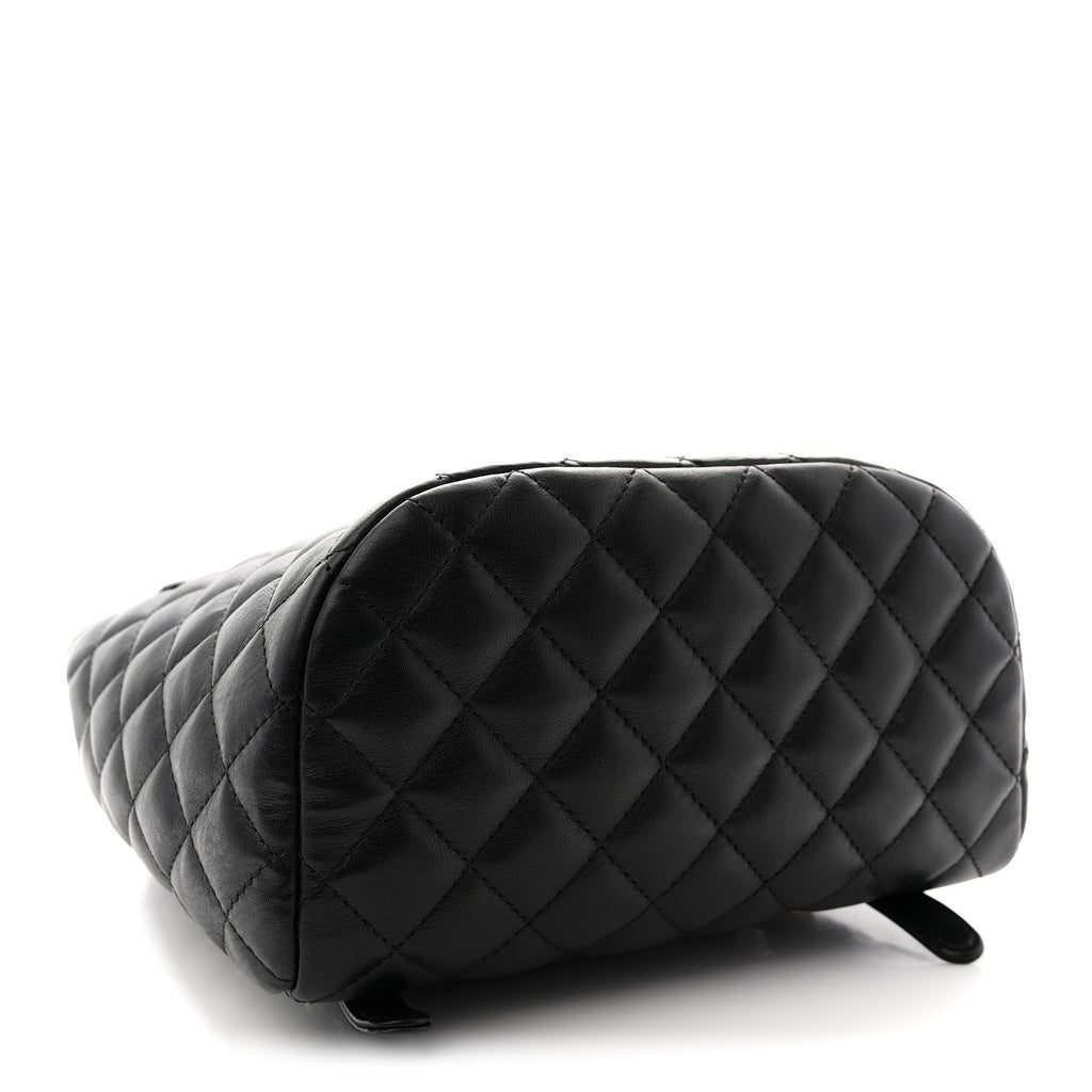 Chanel Lambskin Quilted Small Urban Spirit Backpack Black