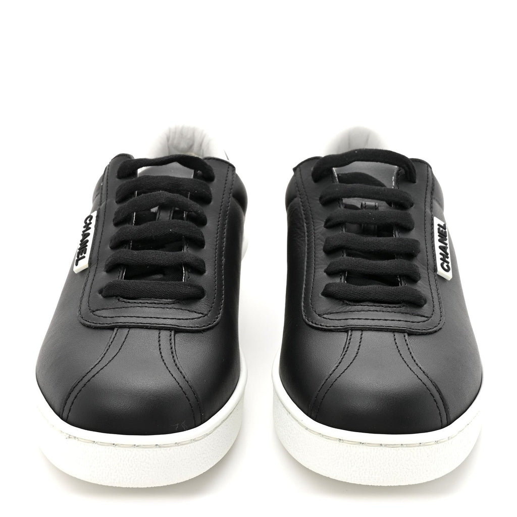 Calfskin CC Womens Sneakers 37 Black