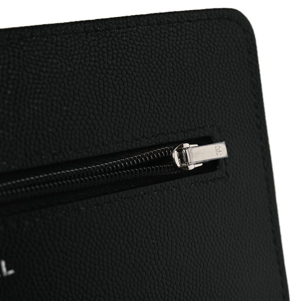 Chanel Caviar Quilted Crystal Star Wallet On Chain Black